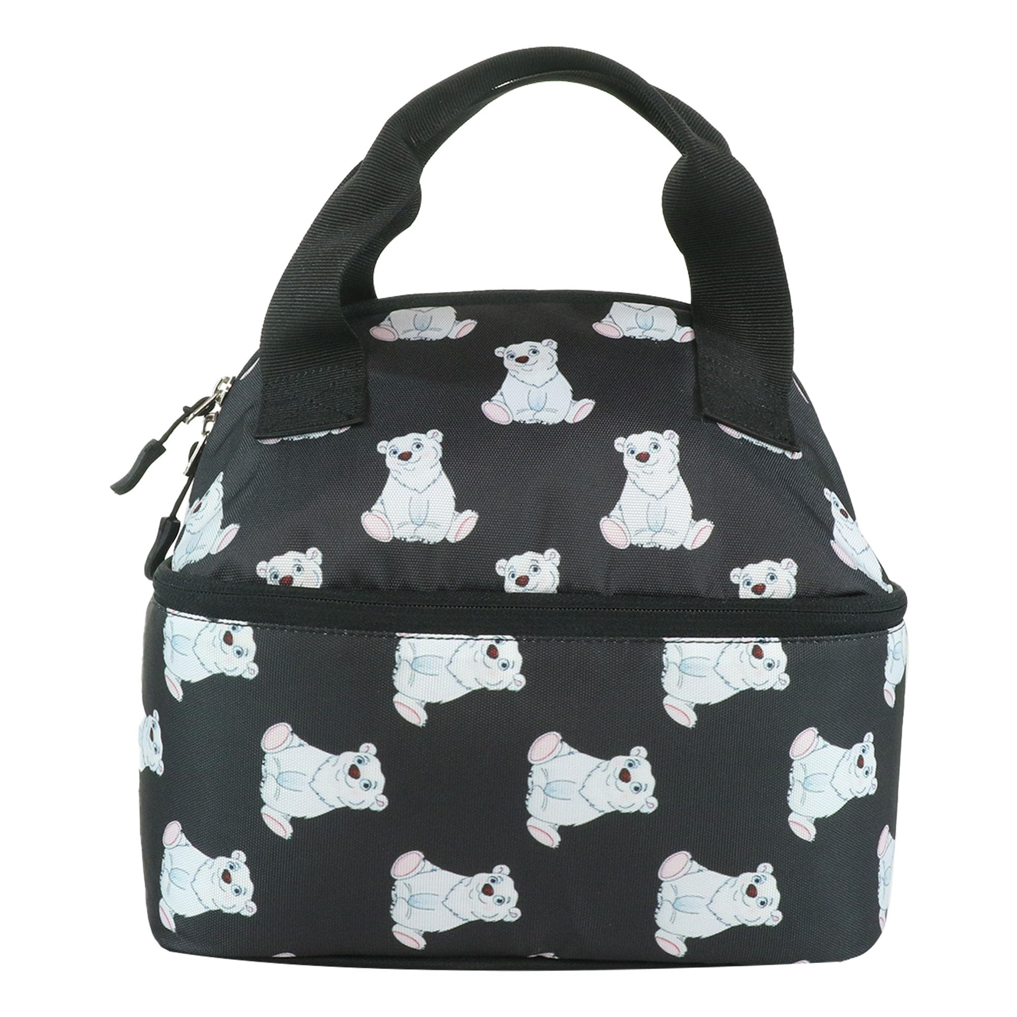 Smily Kiddos | Double Decker Lunch Bag Panda Theme - Black | Kids & School Lunch Bag | Lunch Bag for Kids | Lunch Bag for School | Comes with 2 Main Compartment LxWxH :25.5 X 17 X 20 CM (B0D4LW4DBK) Amazon Price History, Amazon Price Tracker