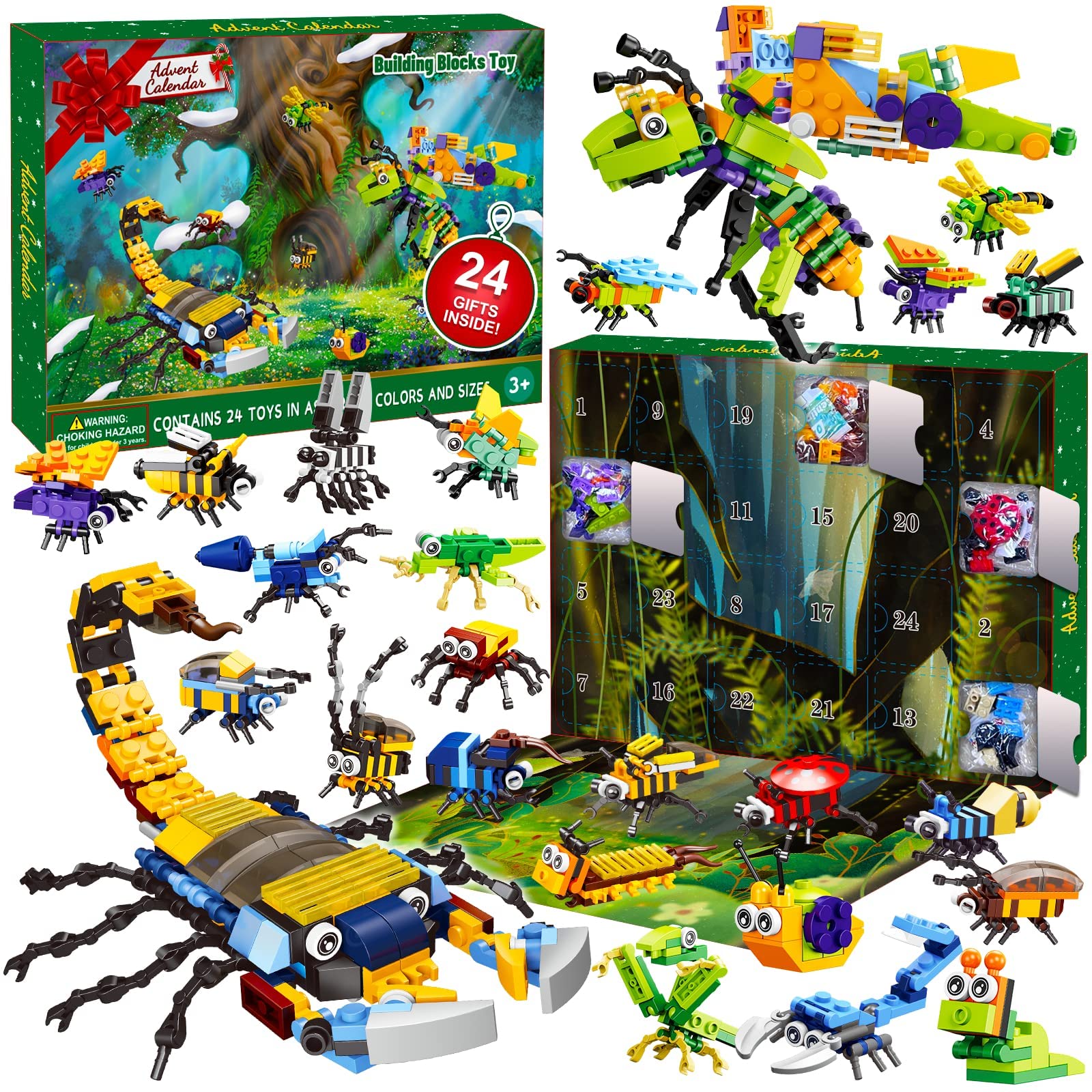 Kids Advent Calendar 2026 Insect Building Blocks Christmas Calendar