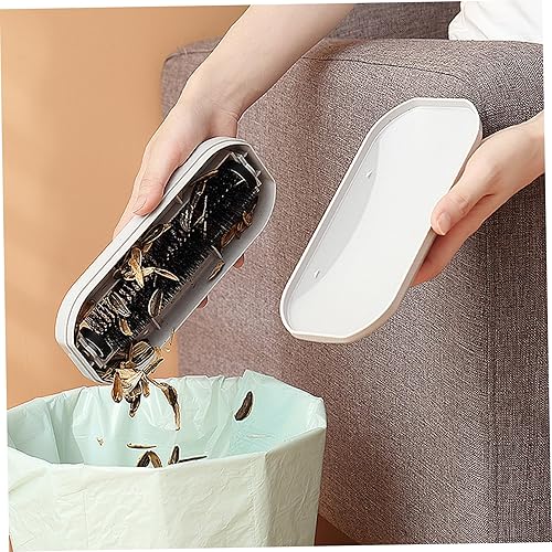 Miniatura 3 de Barredoras de alfombras, barredora de migas 2 unids de mano rodante ergonómico de cerdas de PP cepillo de migas de cáscara de nuez de cepillo de