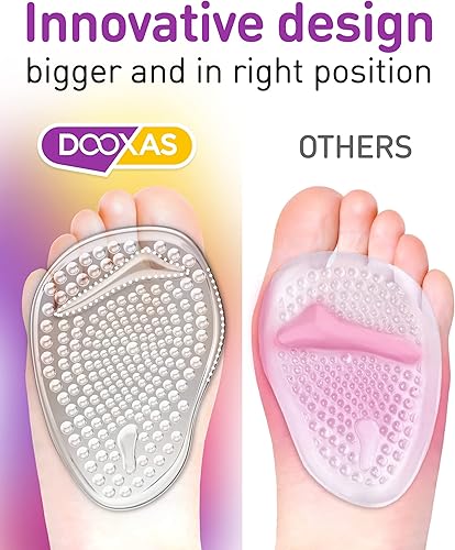 Miniatura 9 de 2 cojines de bola de pie mejorados (franela y gel), diseño de nueva forma más grande y gruesa de almohadillas de zapatos de tacón