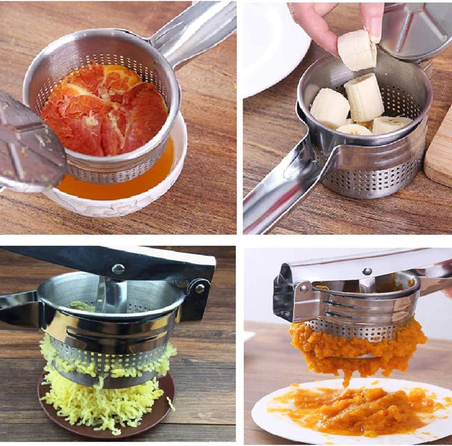 Amazon | 【ステンレス製】家庭用野菜絞り器 圧力式脱水機｜餃子作り