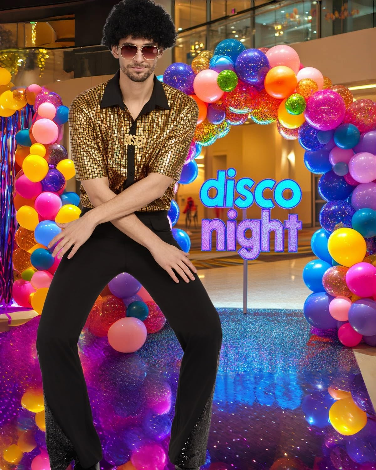 Mens 70's Disco Outfit Retro 70s Mens Costume for Adults Perfect 70's Theme Clothes for Parties - Image 4