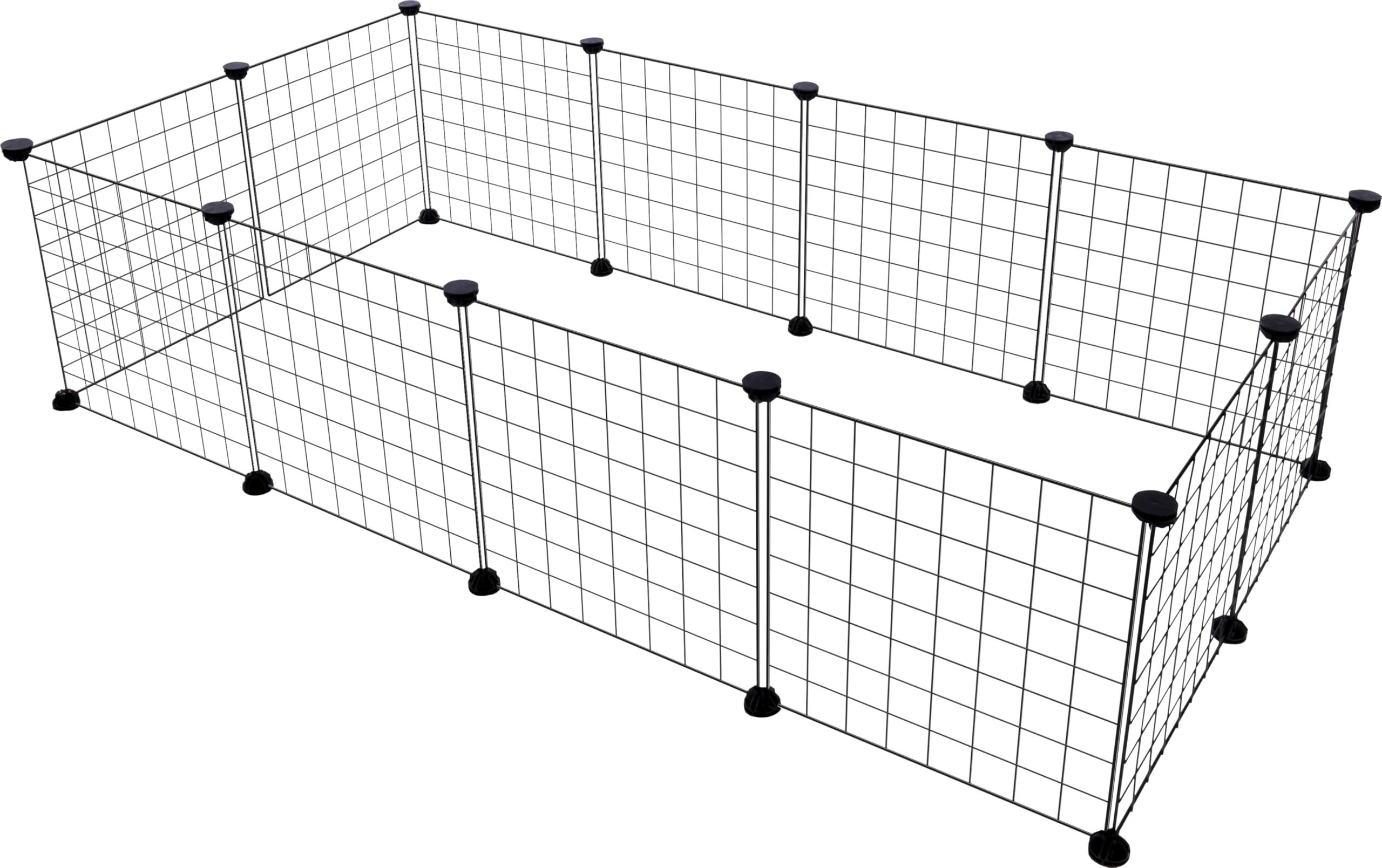 ENCLOS MODULAIRE Peter Noir 12 Panneaux 140x70x35CM