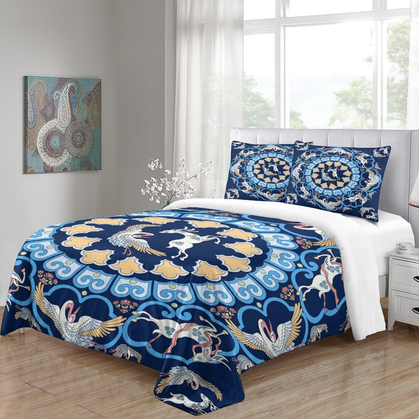 Stampato in 3D Pronipote tibetano Copertina Stampata Microfibra Disegnata Biancheria Da Letto Ipoallergenico Con 2 Federe,King（220x240cm）, Per Adolescenti E Adulti