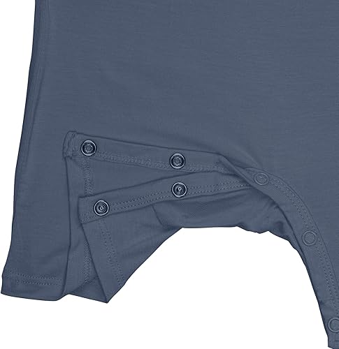 Miniatura 4 de GUISBY Pijama de rayón para bebé, mameluco de manga corta sin pies, cierre a presión para niños y niñas