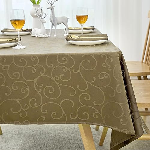 Miniatura 10 de Marina Decoration Mantel jacquard impermeable grueso elegante con ramas de damasco sólido de alta calidad, decorativo para el hogar, cocina,
