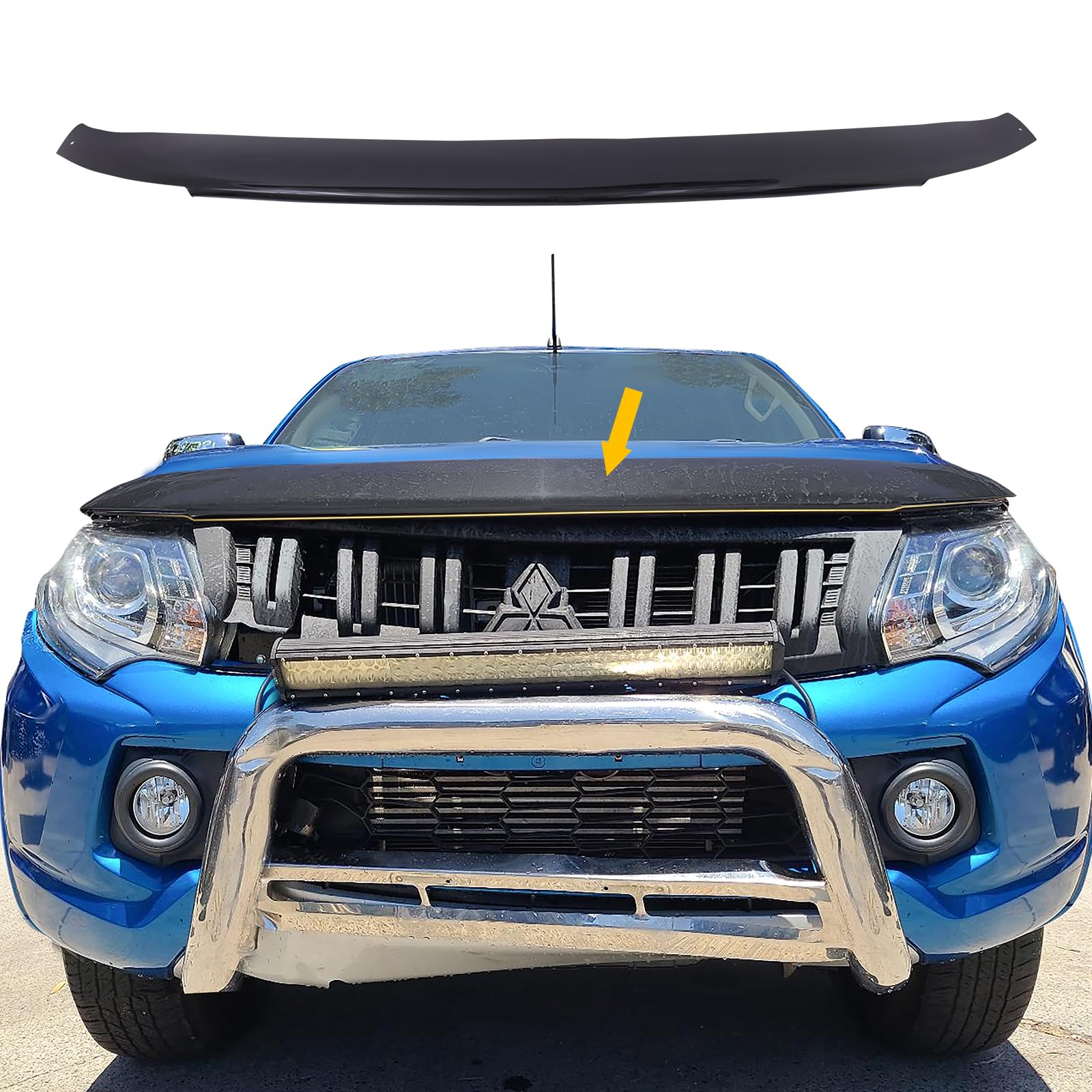 Motorhaubenschutz Steinschlagschutz für Mitsubishi L200 2015-2019