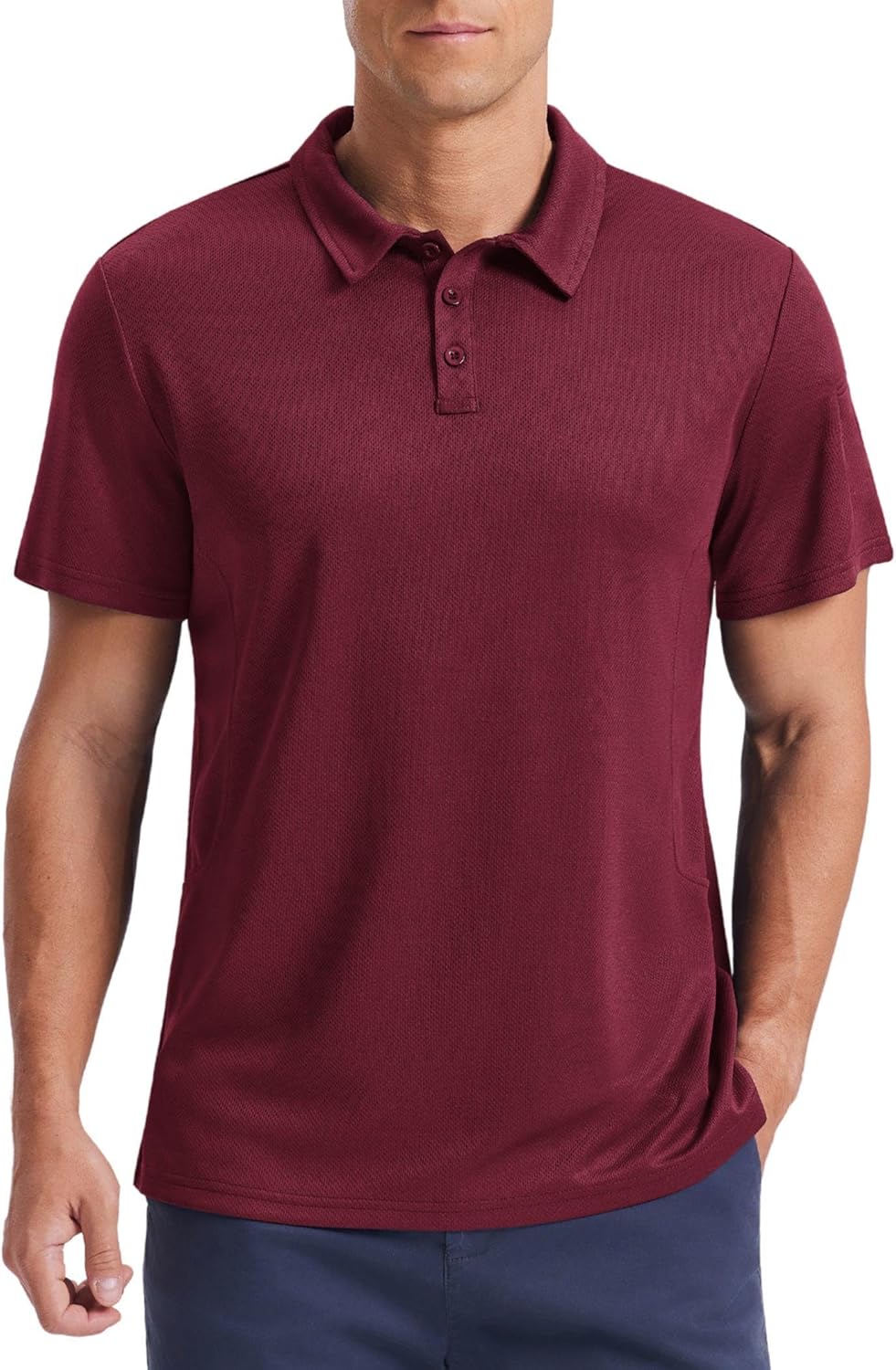 PINSPARK Golf Polo Shirts for Men Quick Dry Performance Casual Short Sleeve Collared Shirt Moisture Wicking Athletic Shirt - Image 2
