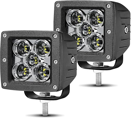 LTEPDCHEW - Cubos LED de 3 pulgadas, 2 unidades, 100 W, haz de puntos, luces LED de conducción de 3 pulgadas, luces LED cuadradas de zanja, luces