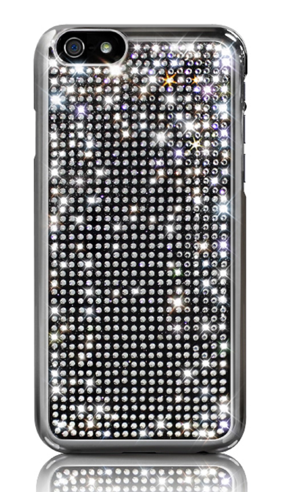 Dreamplus Persian Bar iPhone 6S / 6/4.7 Inch Folio Case, Genuine Leather, Card Storage, Rhinestone, Protective Case, Black