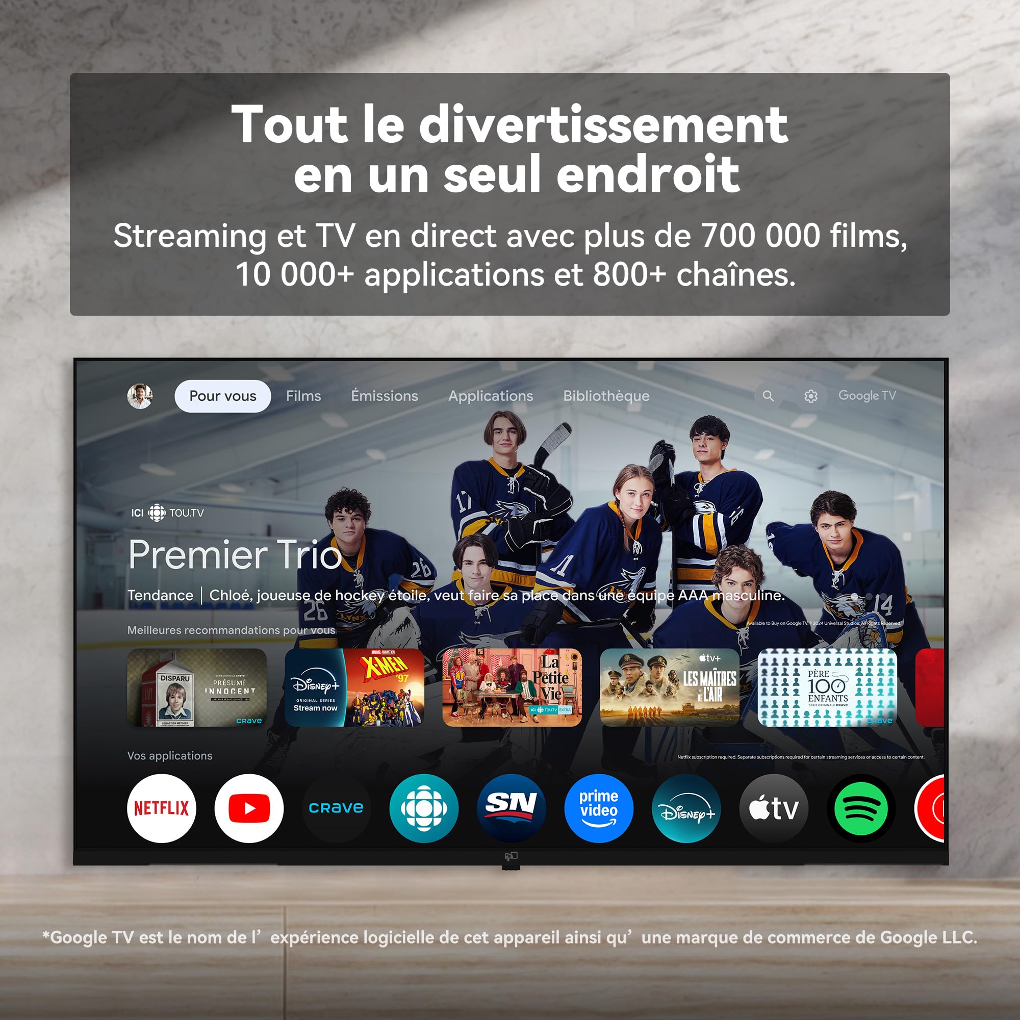 FPD 40 Pouces (102 cm) Full HD Smart Google TV wtih Google Cast, HDR 10, Dolby Audio, Vocie Remote, HDMI, Flat Screen Televison (CG40-P1)
