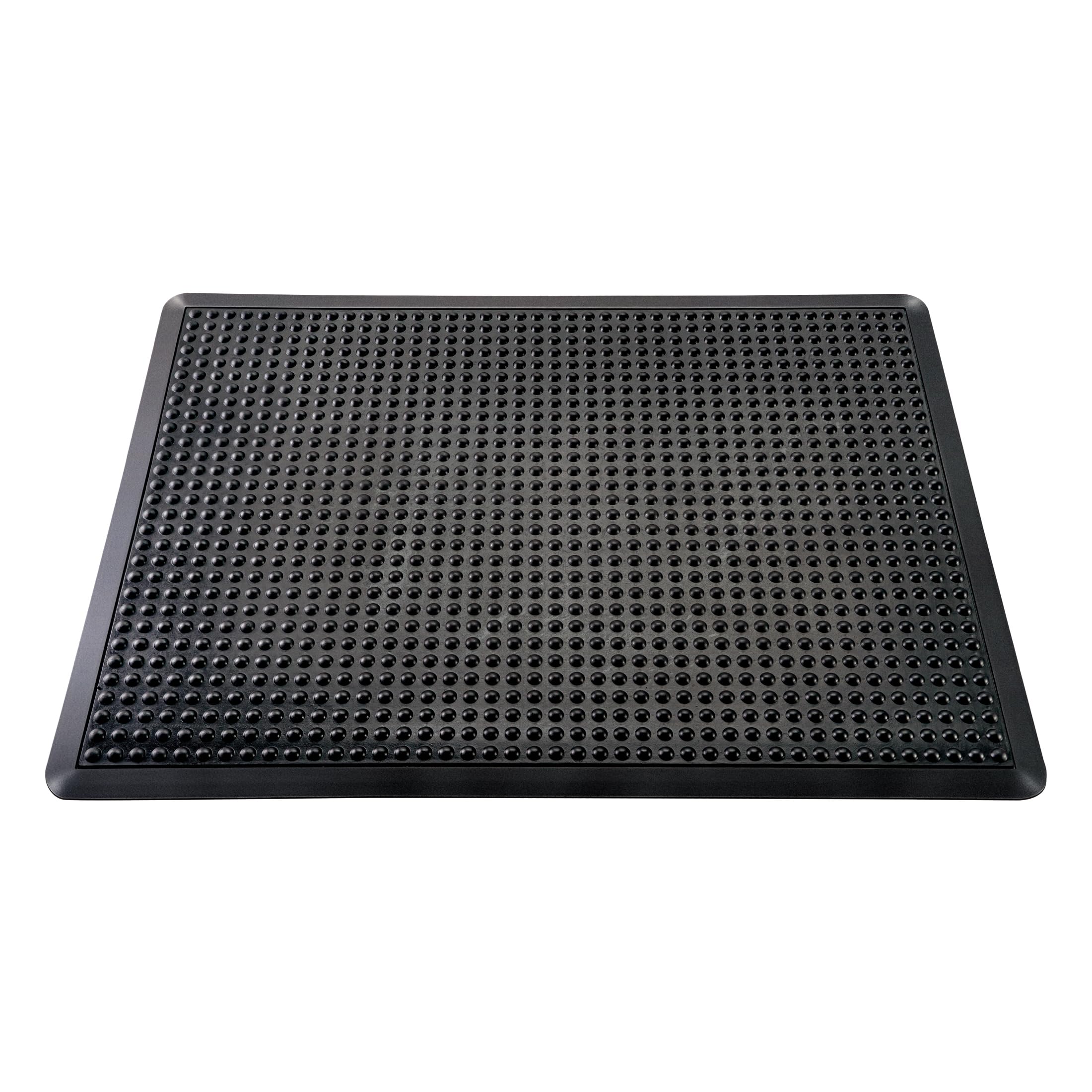 Tapete antifatiga para burbujas negro Floortex Doortex de 61 x 89 cm contra el dolor de piernas