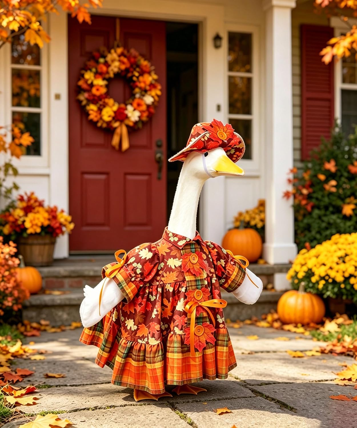 23 Inch Goose Outfit Fall Maple Style Clothes for Porch Goose