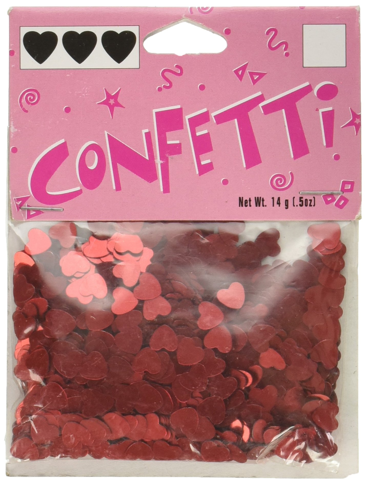 Darice Konfetti Herzen 6 mm 14 Gramm, rot