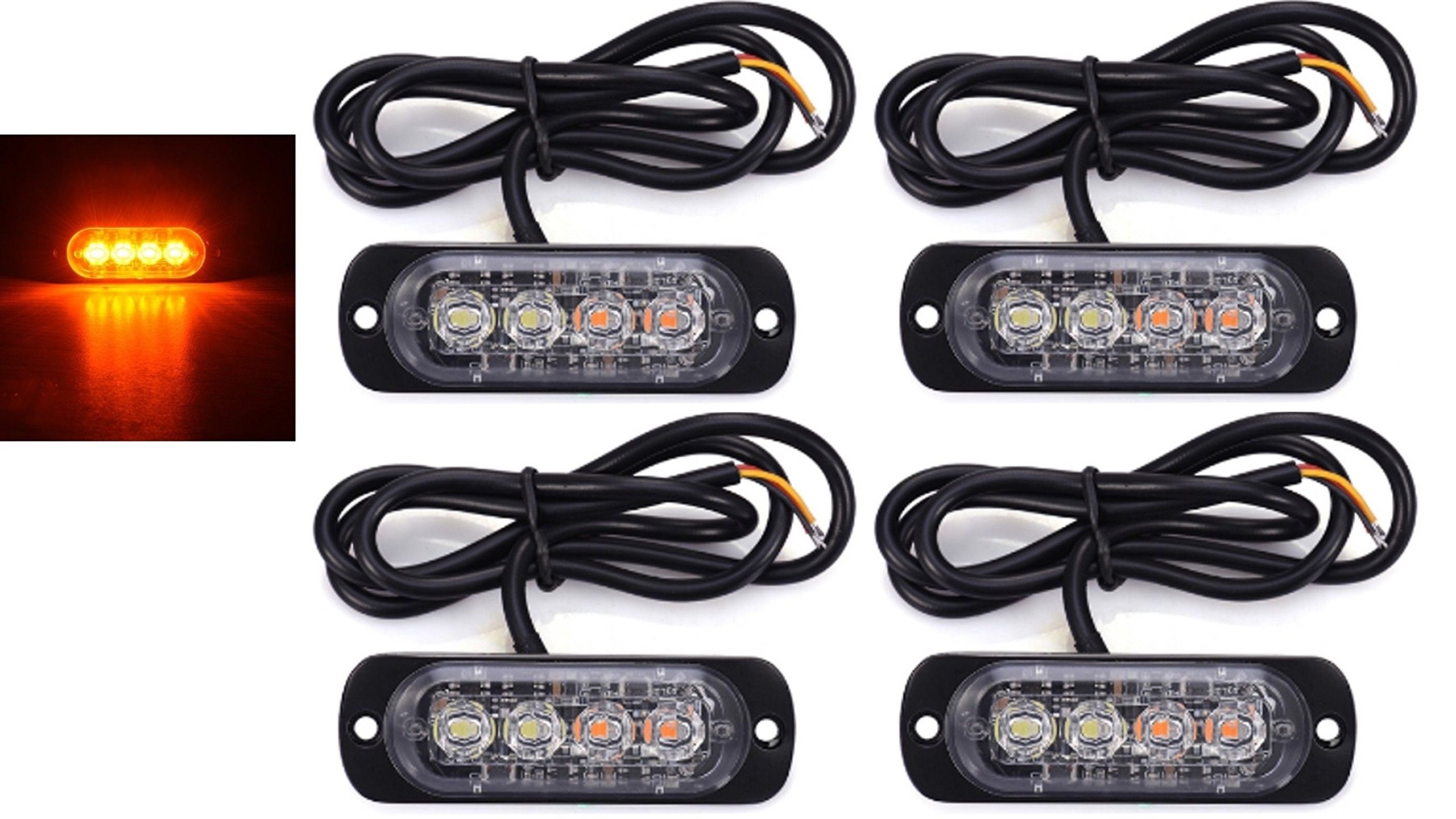 4 Luci LED Marker Per Camion 24V - Arancione, Rosso, Bianco, Impermeabili, Antivibranti - Foto 9