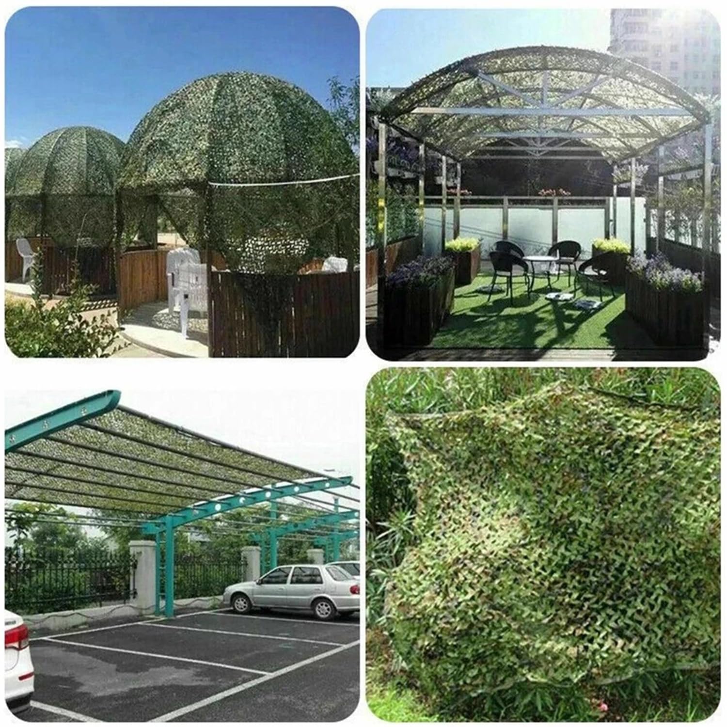 Rete Mimetica,Rete Militare,Rete Ombreggiante,Copertura Parasole Per La Caccia,Per Decorazione,Protezione Dal Sole,Caccia,Persiane,Tiro,Occultamento,Campeggio(Doppio strato rinforzato,Verde) (5 x 5 M)