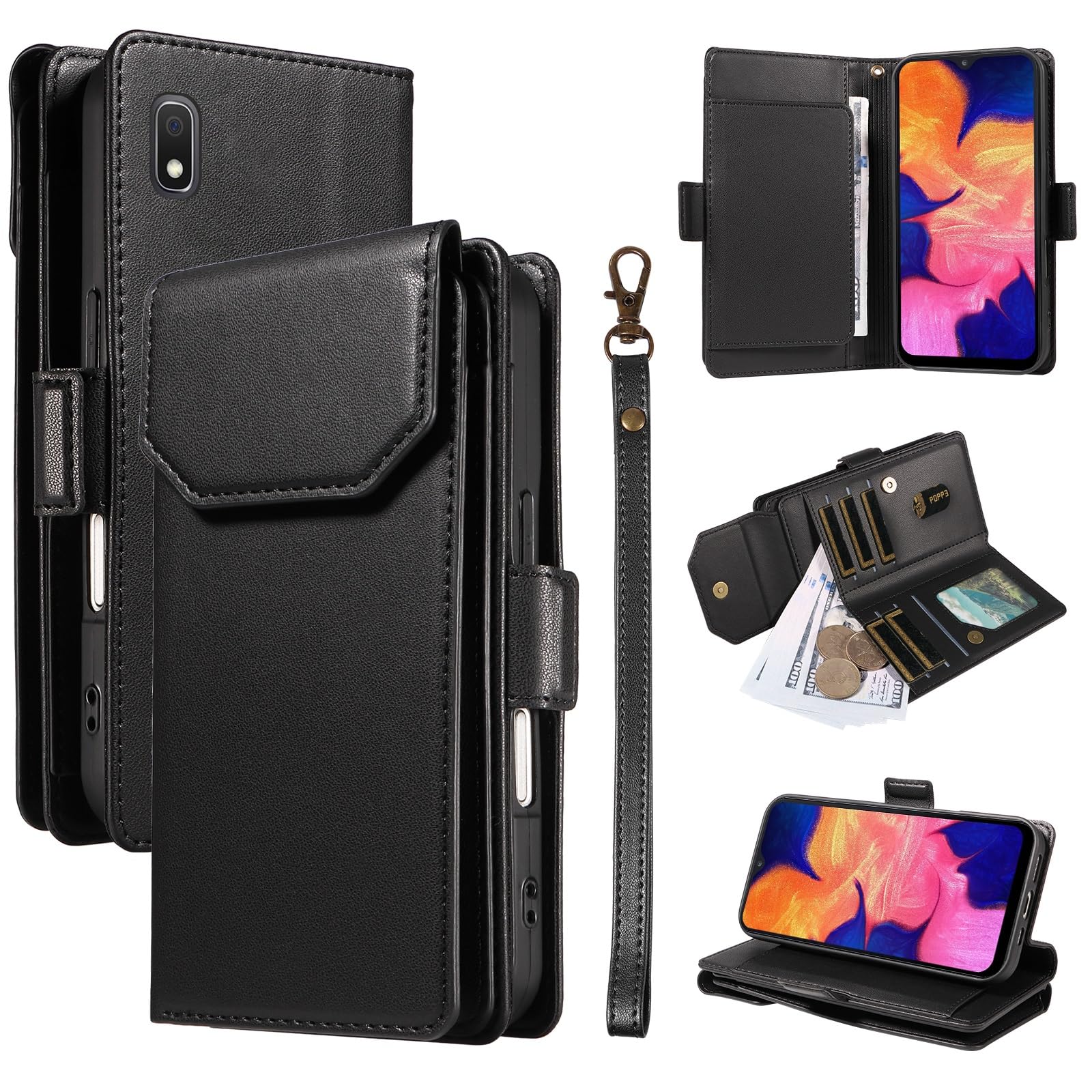 LEMAXELERS Custodia Galaxy A10 Cover Portafoglio,Galaxy A10 Custodia