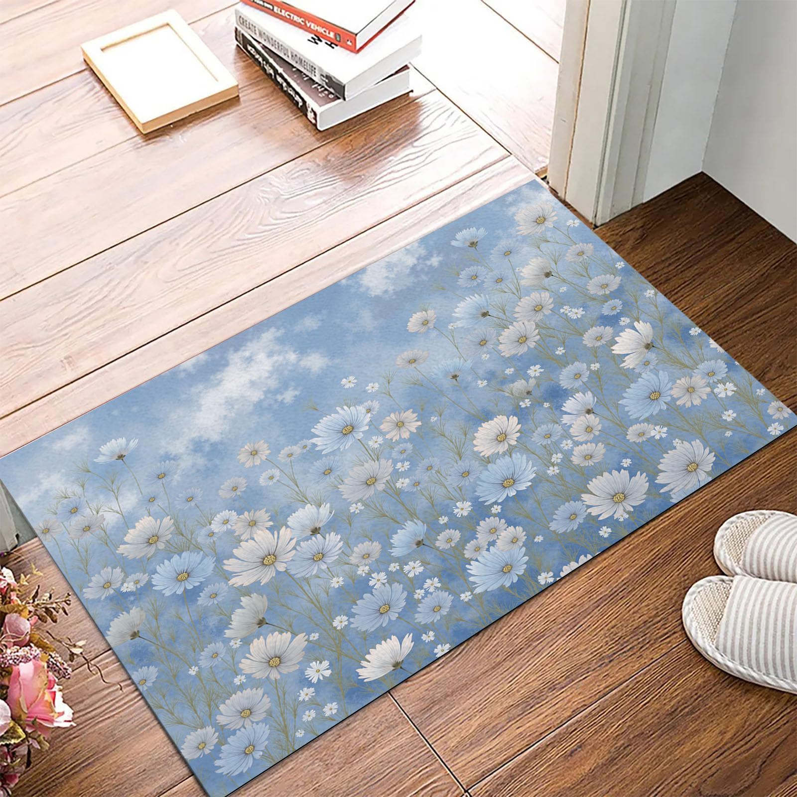 Tapis Entree Porte Absorbant Antidérapant Fini les Traces de Pas 80x120