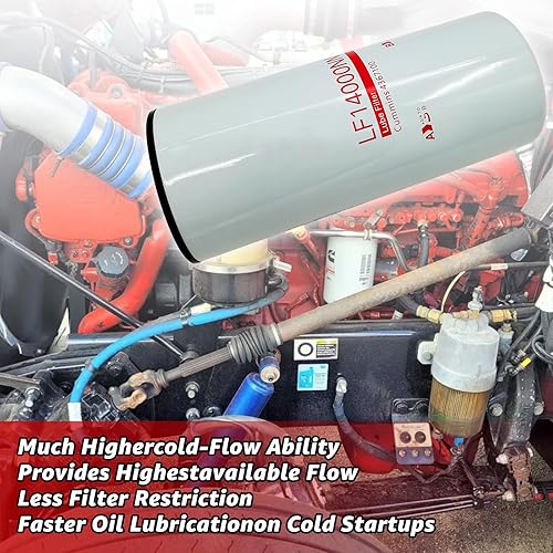 Miniatura 4 de 6 filtros de combustible LF14000NN 4367100 - Filtro de aceite compatible con ISX ISM QSX QSM QST X15 M11 motores diésel de repuesto # LF9080 P559000