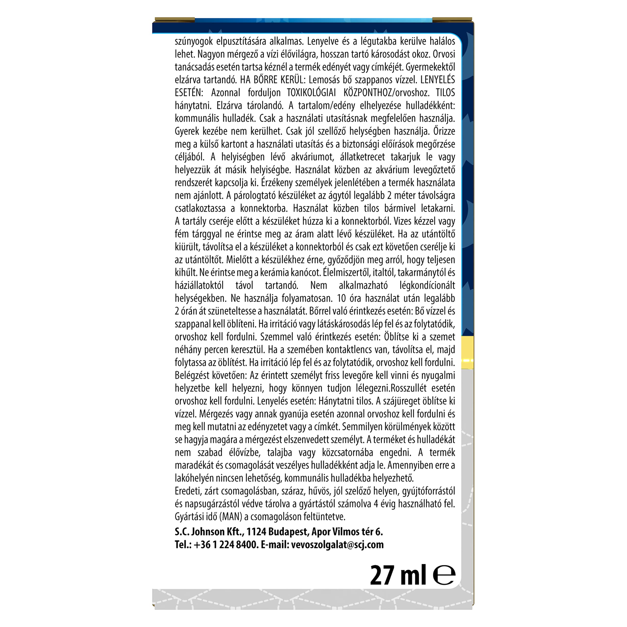 Raid Family Wkład z Płynem Owadobójczym Przeciw Komarom, Bezzapachowy, Zapas, 27 ml