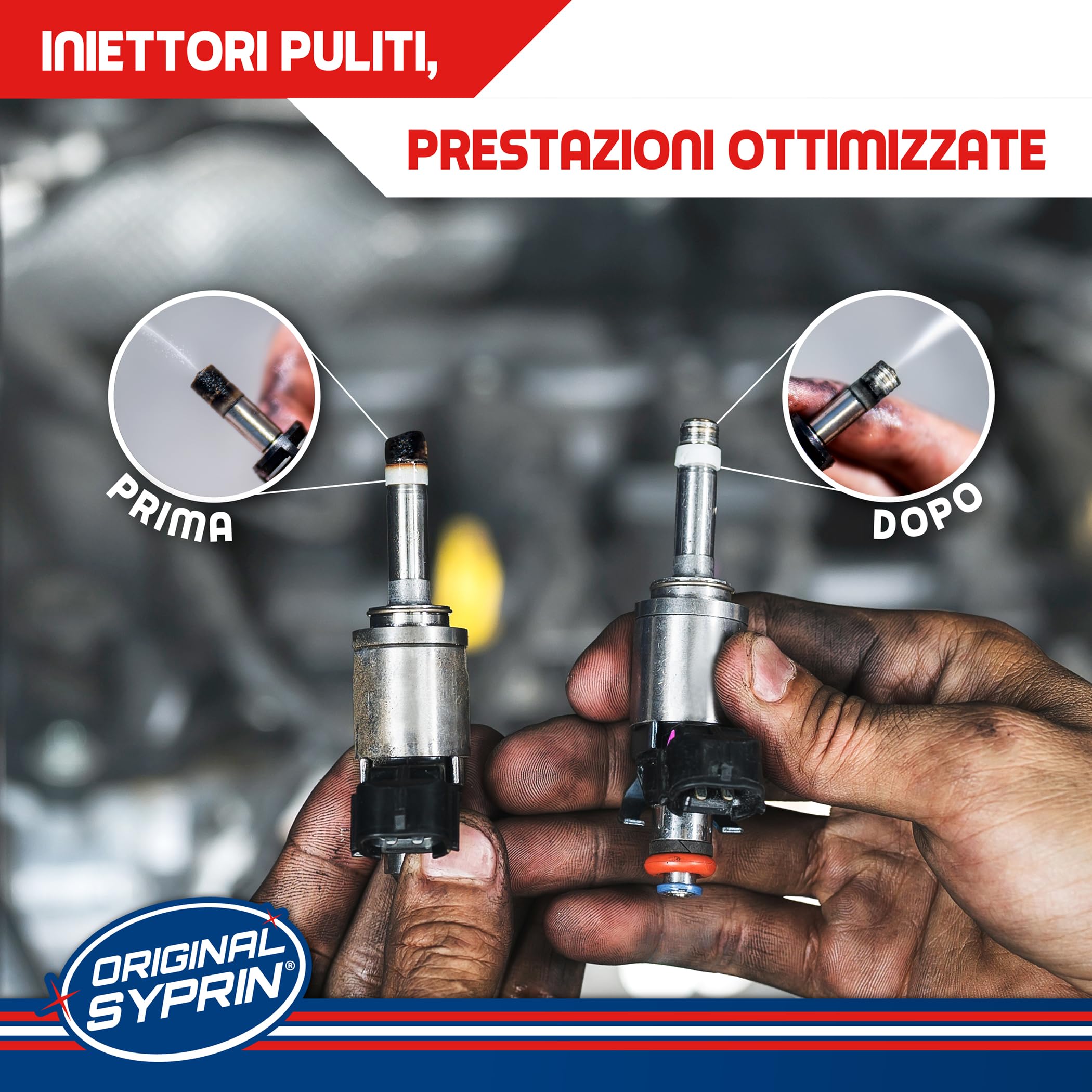 SYPRIN Additivo Detergente Completo per Il Sistema di Alimentazione Iniettori Benzina I Trattamento rigenerante Motori 1x 500ml
