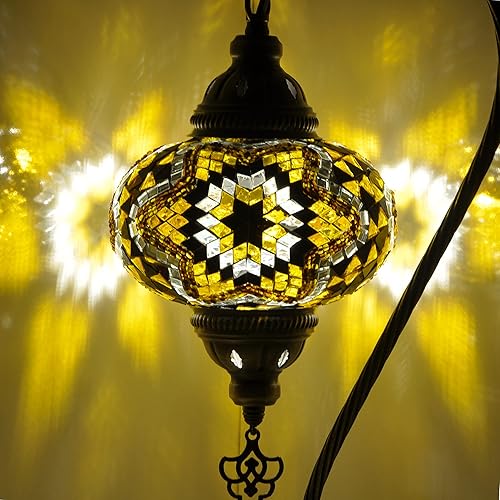 5 Variotion Mosland Home Turkish Lamp Mosaic Table Lamps  Turkish Moroccan Lamp with Bronze Base  Handmade Swan Neck Tiffany Night Lamp  Mosaic