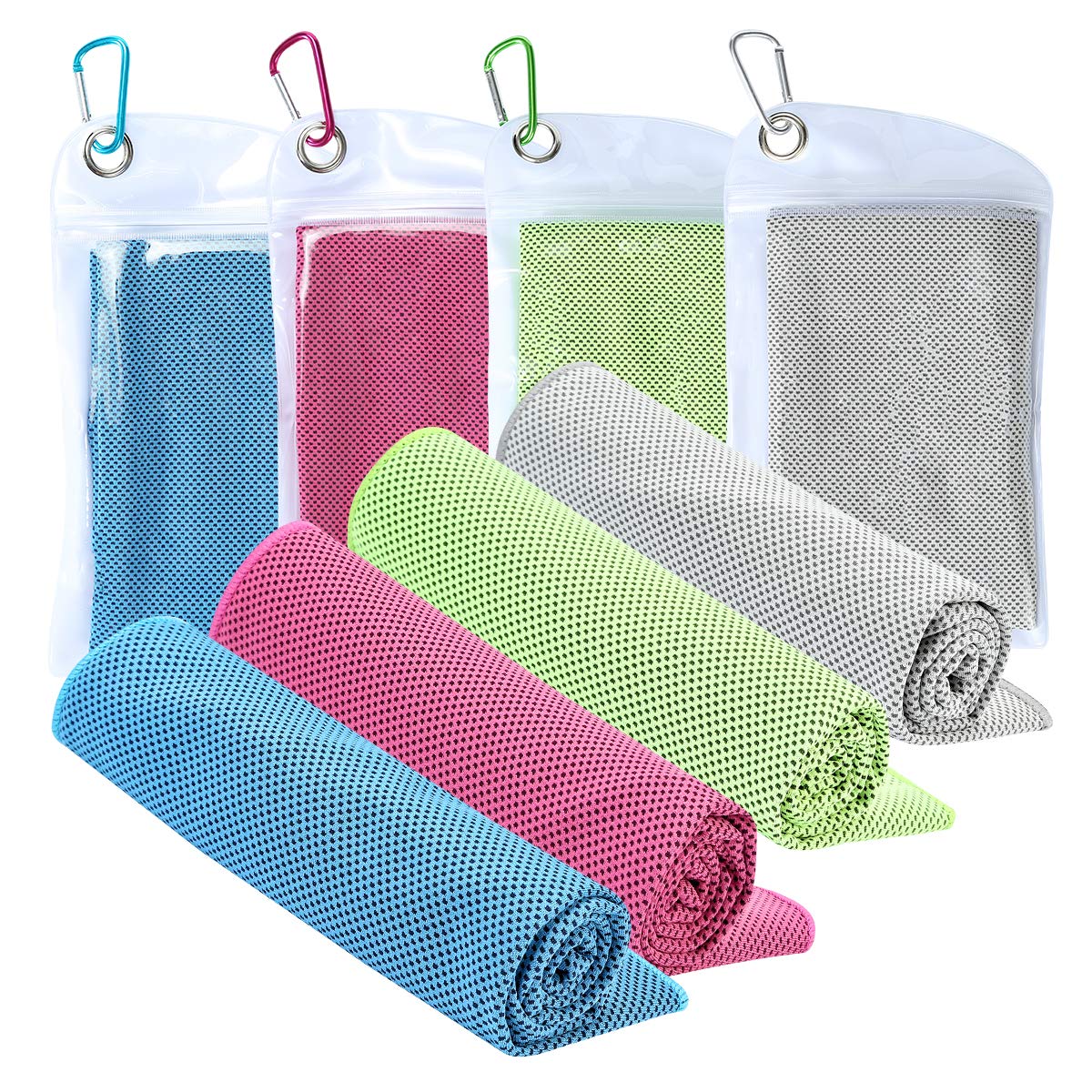 Kühlendes Handtuch, Mikrofaser-Eishandtuch, schnell trocknend, super saugfähig, ultrakompakt, kühlendes Handtuch, für Sport, Workout, Fitness, Fitnessstudio, Yoga, Pilates, Reisen, Camping und