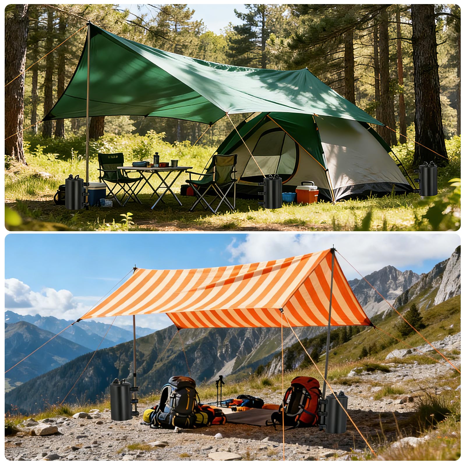 Torba na ciężarki wodne z baldachimem, do toreb równoważących na parasol na patio, namiot pop-up, markizy i inne meble ogrodowe