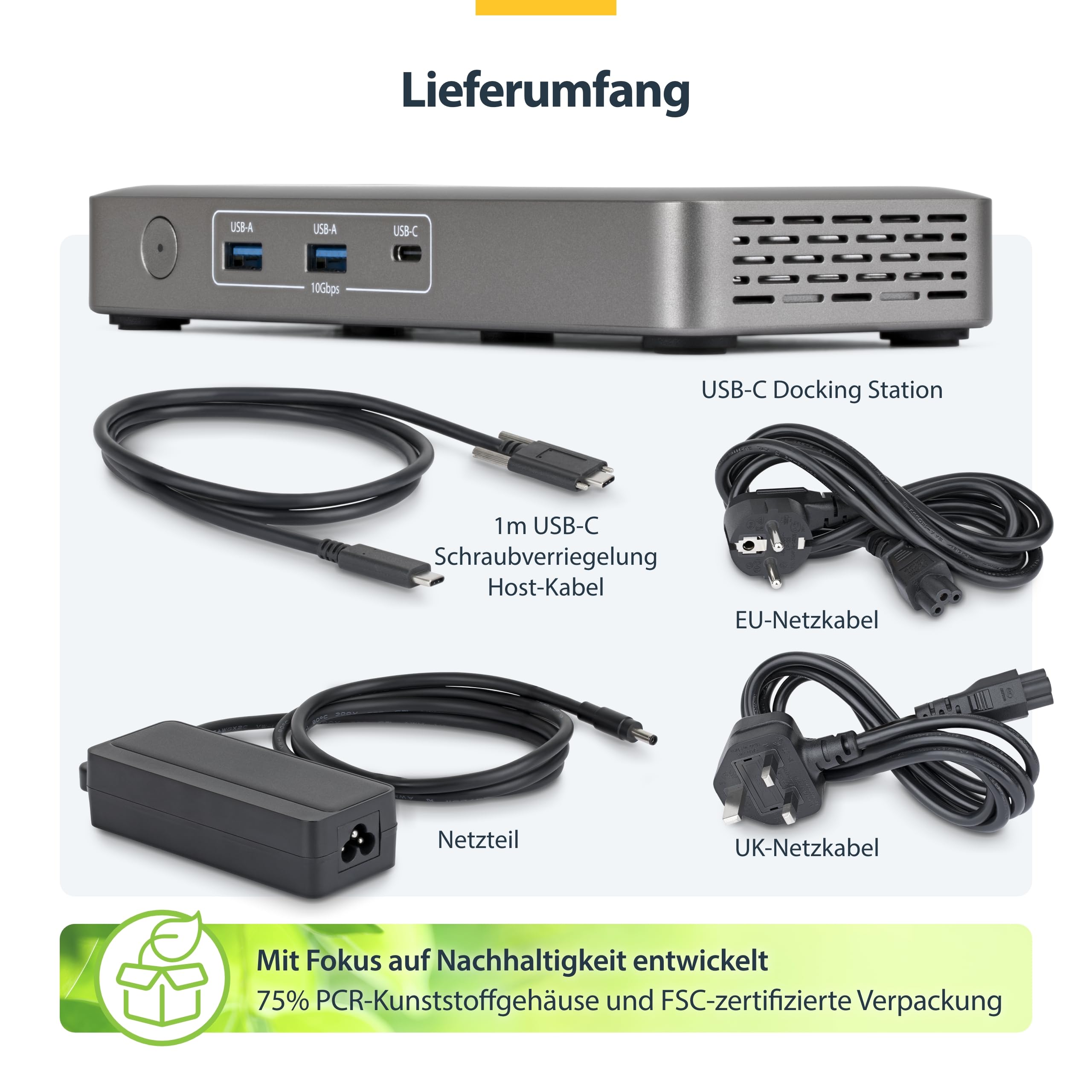 StarTech USB4 Universelle Dockingstation, Dual 4K 144Hz oder 8K 60Hz DP | Mac, Windows, Treiberlos, 2,5GbE, PXE-Boot, Wake-on-LAN, VESA, Thunderbolt 5, Kensington