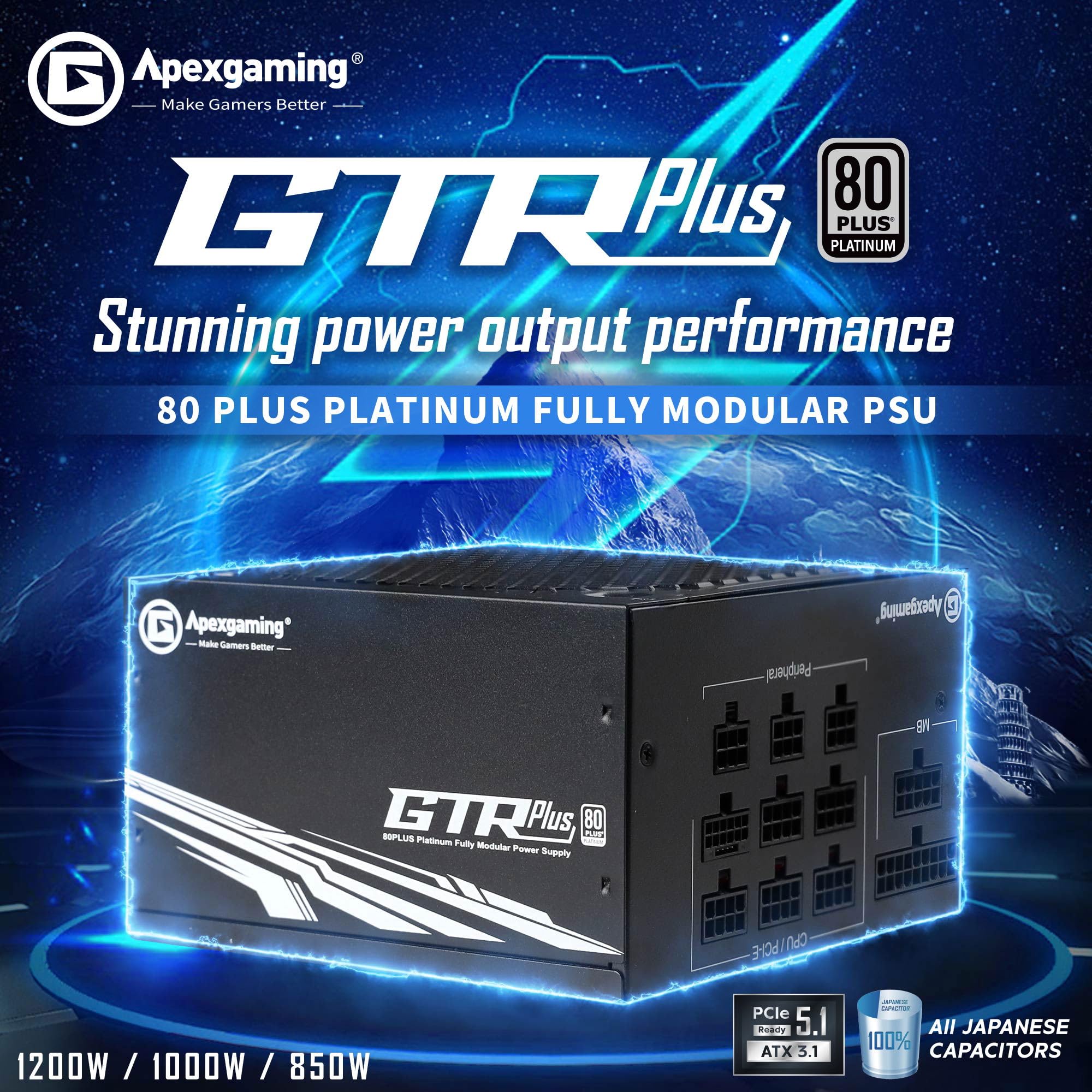 Amazon | ApexGaming GTR Plusシリーズ 80PlusPlatinum ATX電源 ATX