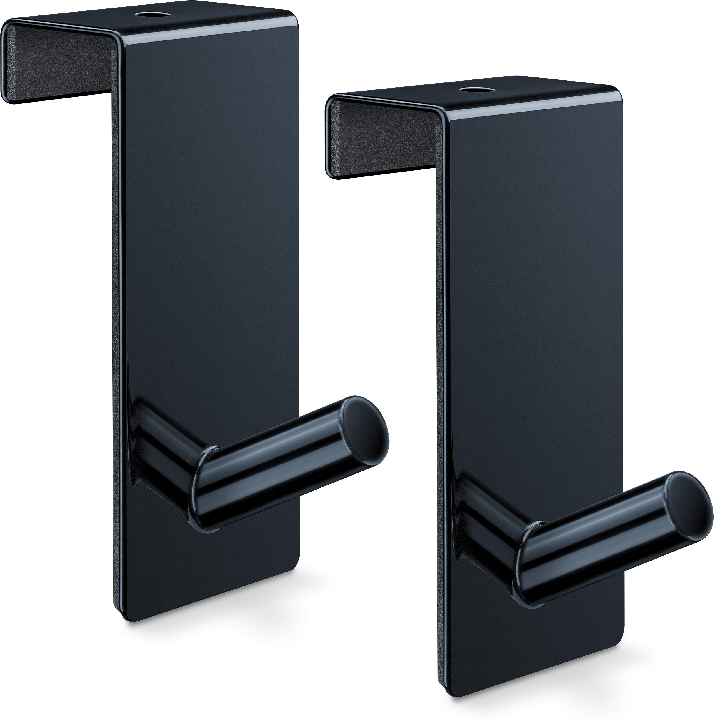 RELIBO® Flipchart Door Hook, Space-Saving & Mobile Alternative to Flipchart Stand, Intelligent Solution for Hanging Flipchart Paper, Black Painted Steel (2x)