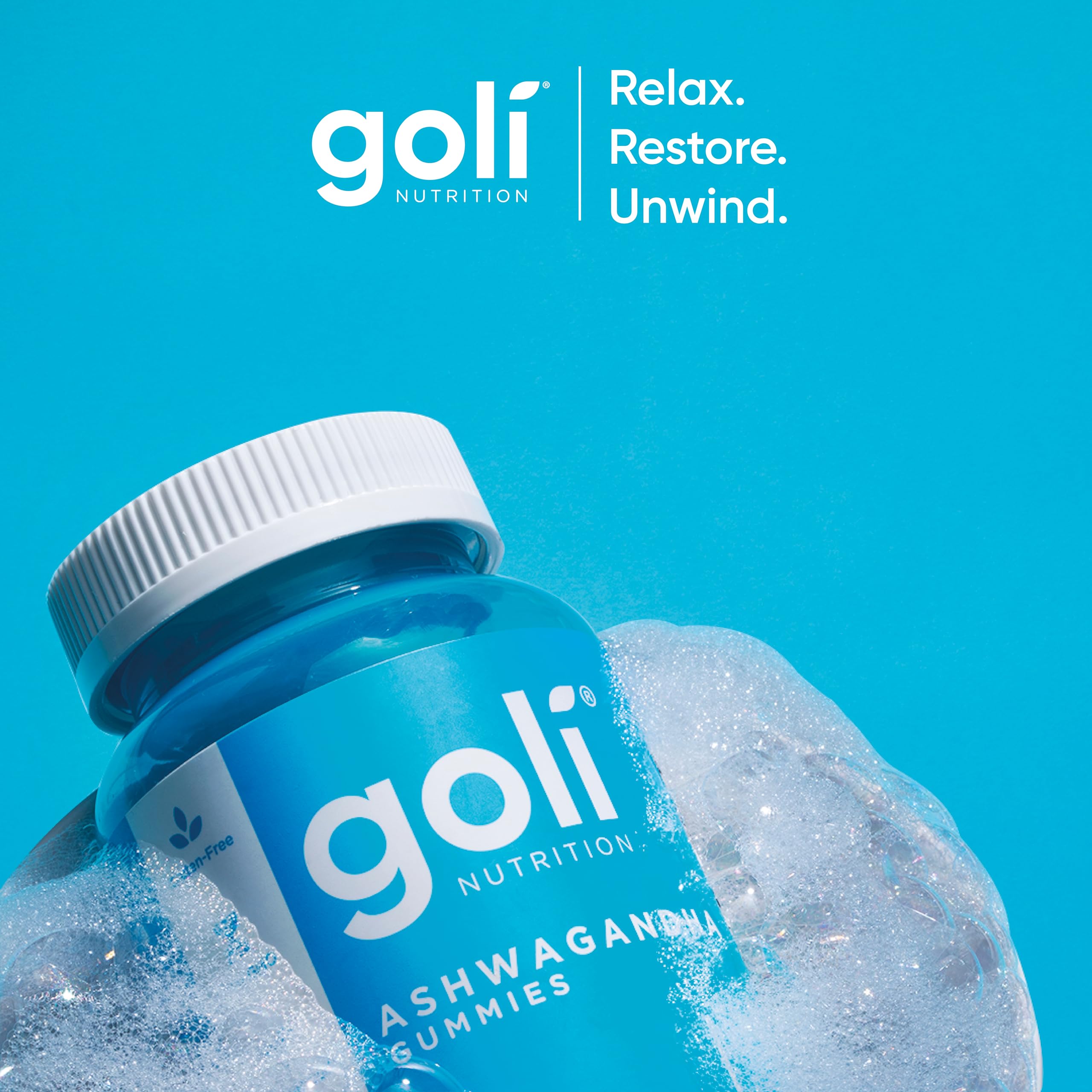 Goli Nutrition, Ashwagandha Gummies avec Vitamine D, 120 Gommes végétaliennes, Sans Gélatine, Sans Gluten, Végétarien, Sans Soja, Sans OGM