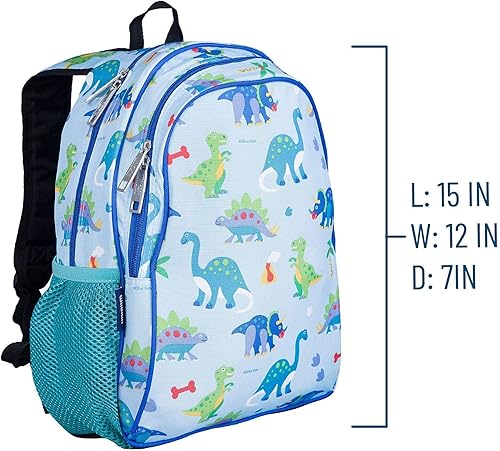 Miniatura 9 de Wildkin Paquete de mochila para niños de 15 pulgadas con bolsa de almuerzo (Dinosaur Land)