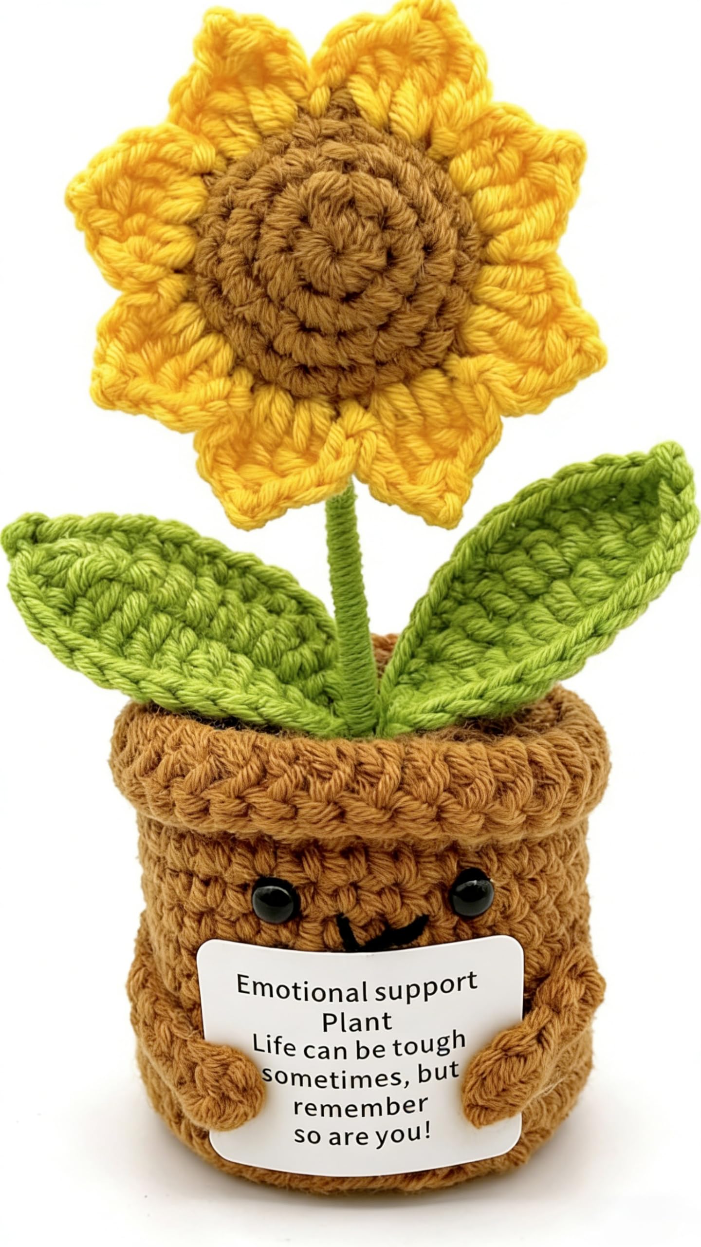 MLZTINGR Pocket Hug Positive Sonnenblume Kreative Wolle Sonnenblume Mut Geschenk Schnelle Genesung Glücksbringer
