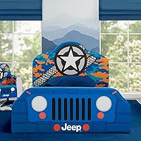 Vista 1 de Delta Children Jeep - Cama individual tapizada, color azul