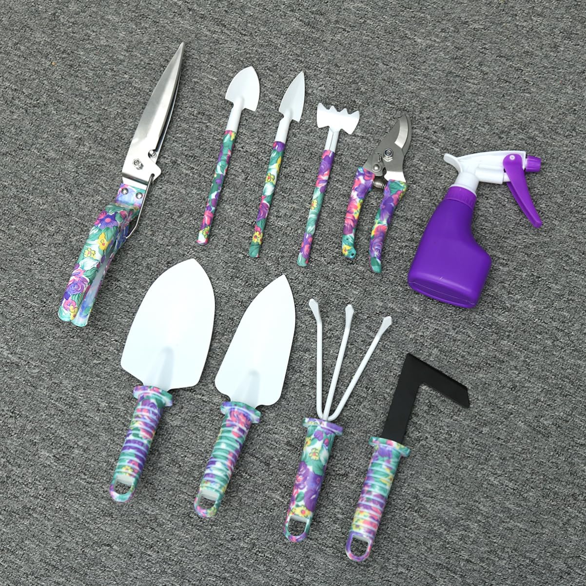 BESPORTBLE Ensemble De 10 Pièces Outil de Jardin Ciseaux Jardinage Ciseaux de Jardin à Outils Fournitures de Jardin Trousse à Outils de Jardin Impression Positionner Suite