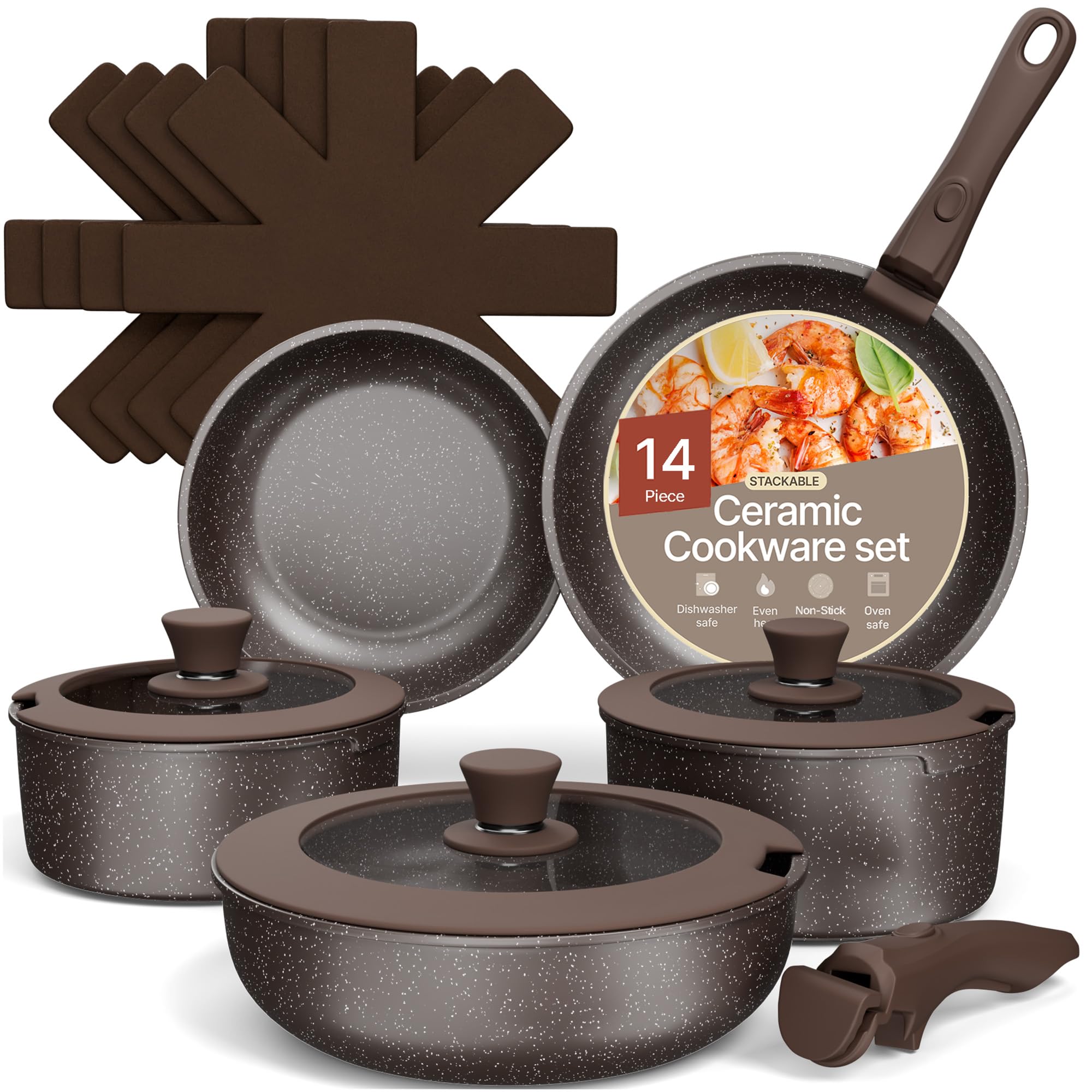 BAKKENMASTER 14-Piece Ceramic-Granite Set