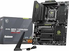 MSI Placa-mãe MAG B850 Tomahawk MAX WiFi, ATX - Suporta processadores AMD Ryzen 9000/8000/7000, AM5-80A SPS VRM, DDR5 Memory Boost 8400+ MT/s (OC), PCIe 5.0 x16, M.2 Gen5, Wi-Fi 7, 5G LAN