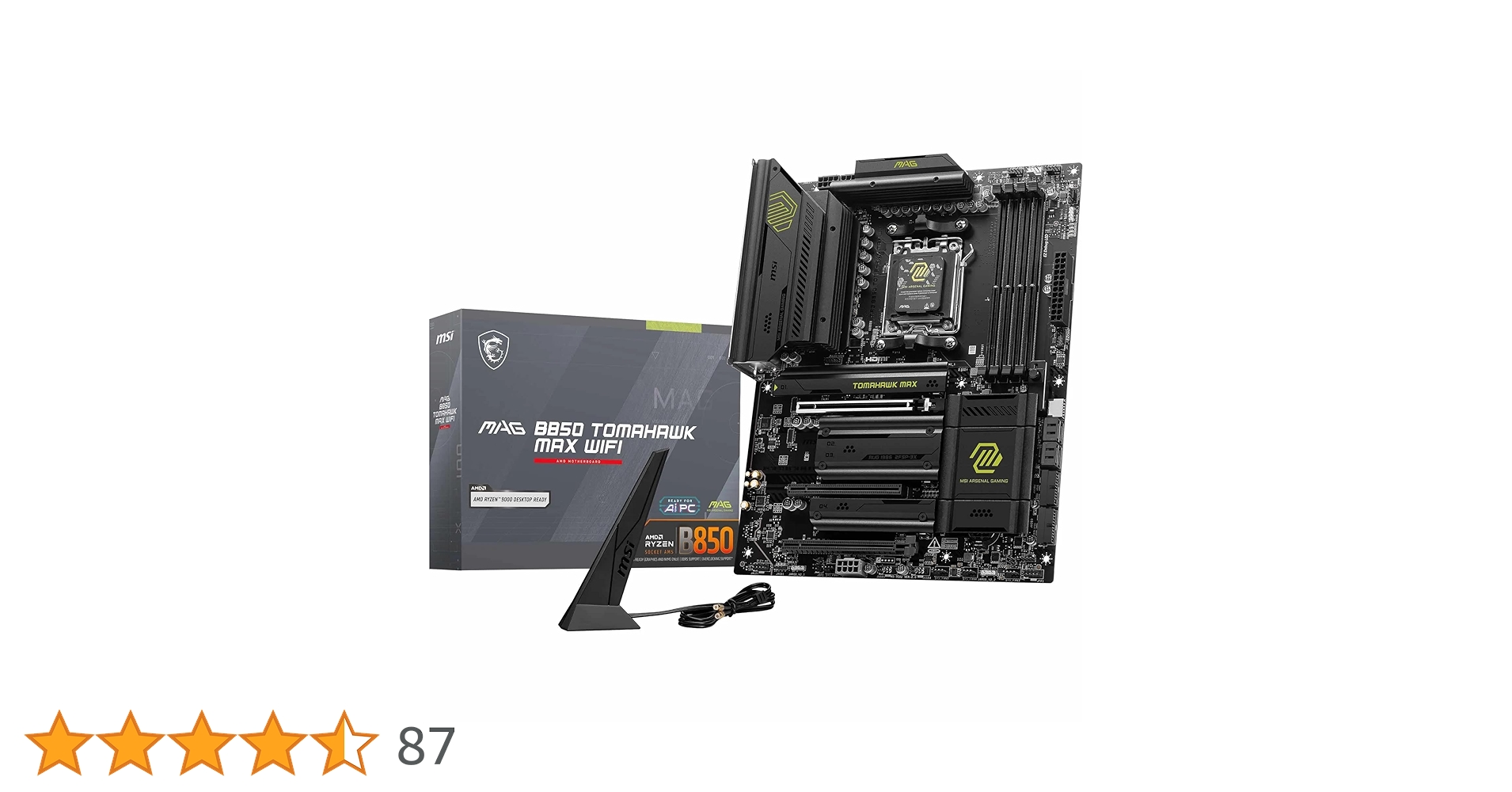 MSI MAG B850 Tomahawk MAX WiFi Gaming Motherboard (AMD Ryzen