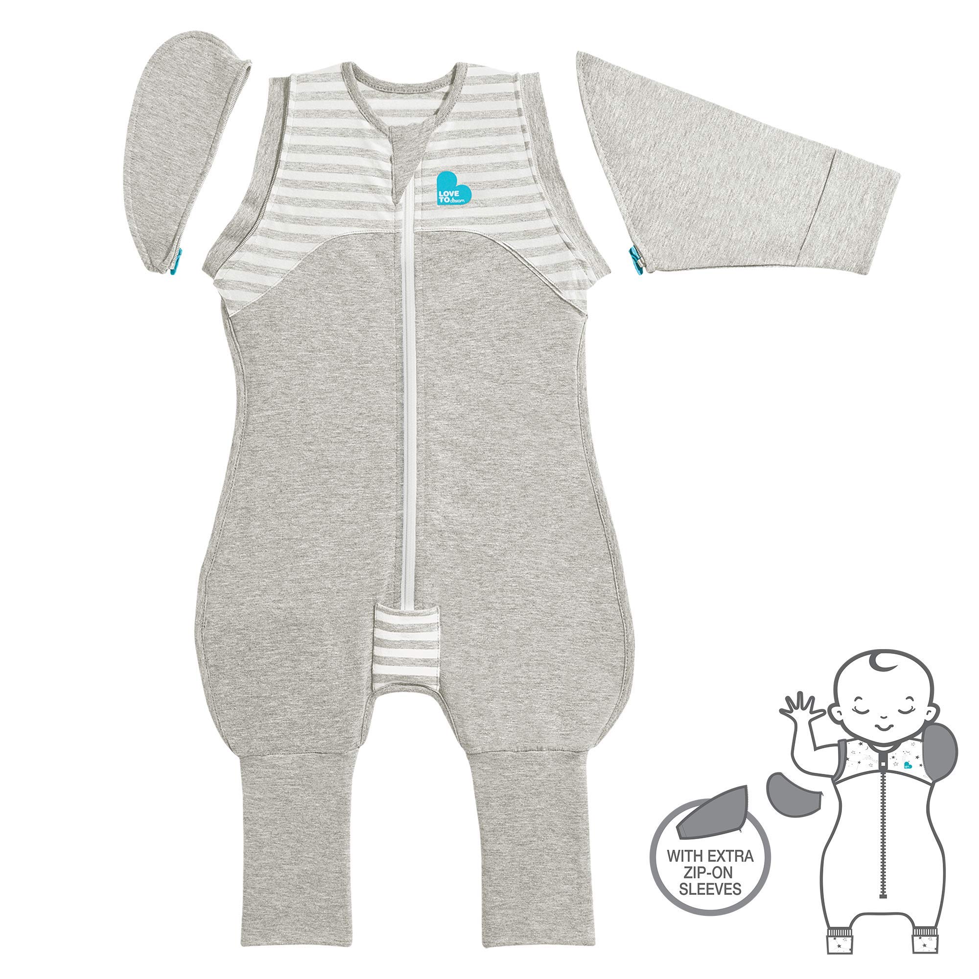 Buy Love To Dream Swaddle UP Transition Suit 1.0 TOG, Gray, Large, 19