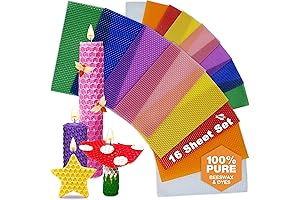Beeswax Candle Making Kit for Kids - 100% Pure Beeswax Modeling Sheets...