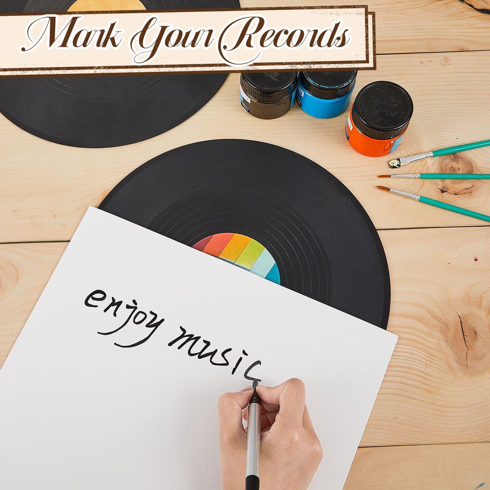 Outus 50 fundas exteriores de discos de vinilo LP de 12 pulgadas, sin agujero central, cubiertas de álbum en blanco, fundas de vinilo interiores cuadradas de papel a granel, chaquetas de álbum para