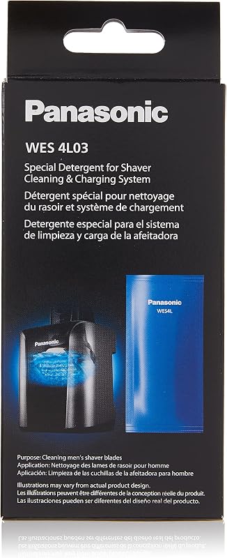 Recambio de solución de limpieza Panasonic para sistemas automáticos de limpieza y carga de máquinas de afeitar para hombre, paquete de 3 - WES4L03