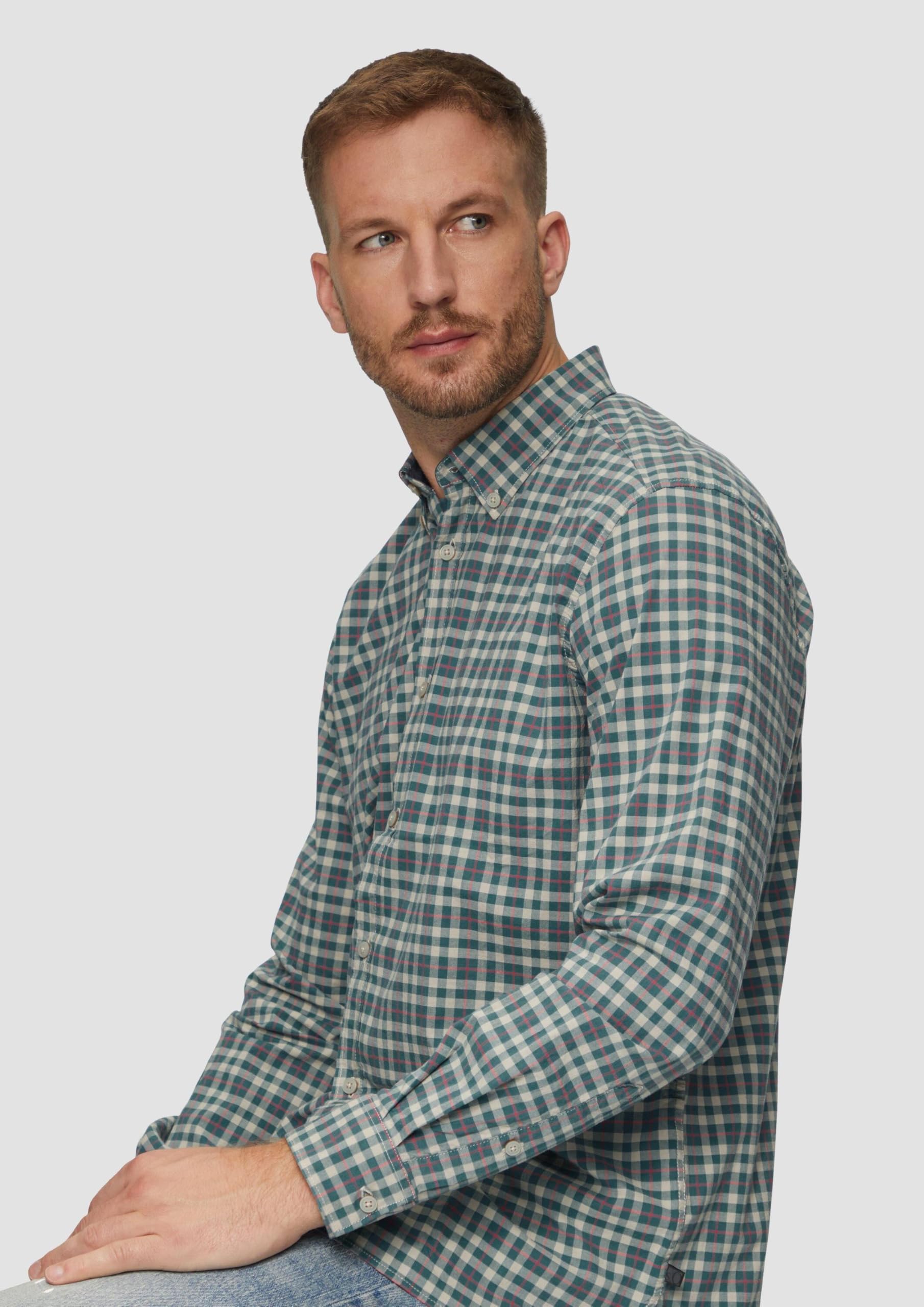 s.Oliver Regular Fit: Hemd aus Baumwollstretch mit Button-Down-Kragen