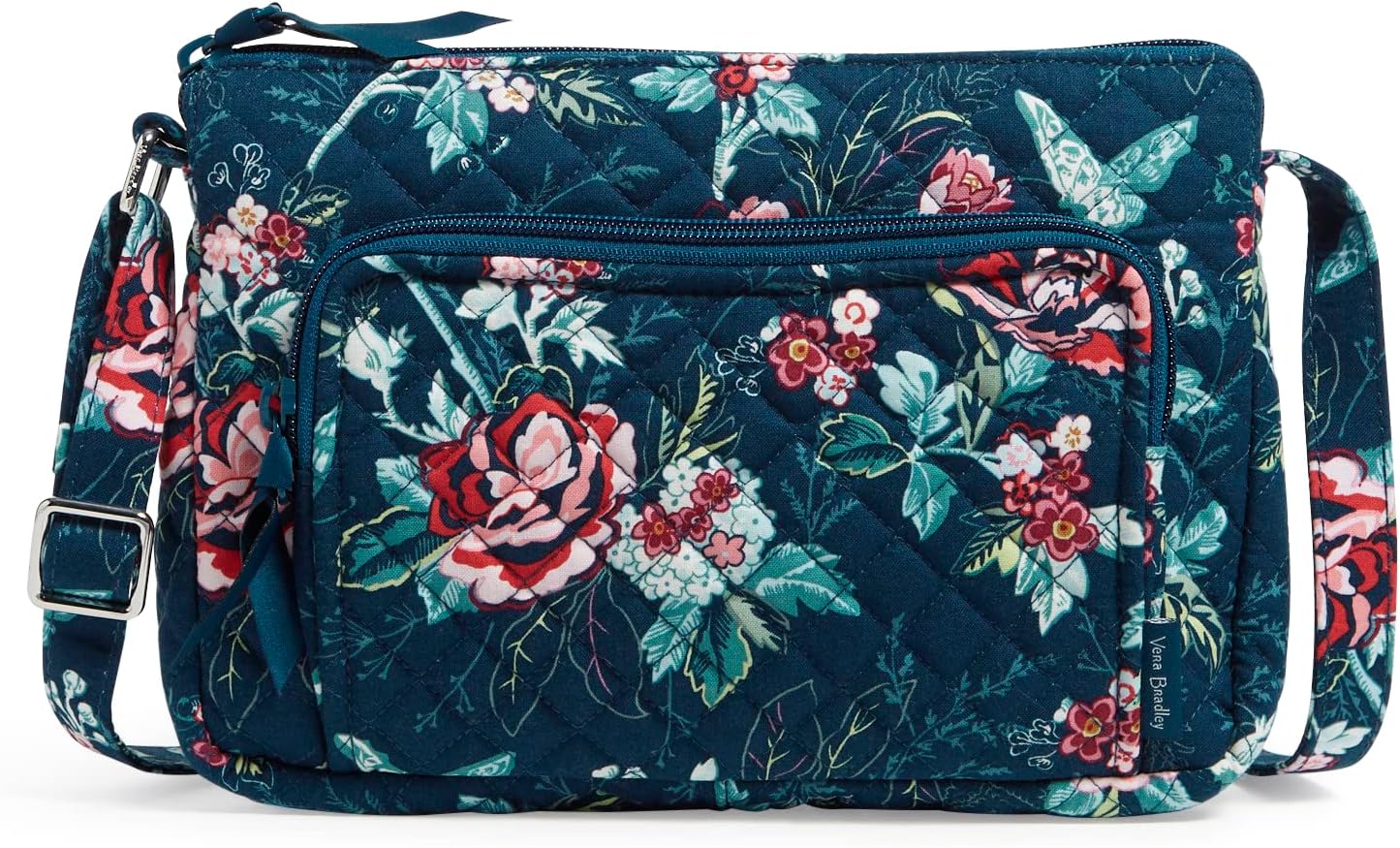 Vera Bradley Women's Cotton Little Hipster Crossbody Purse with RFID Protection
