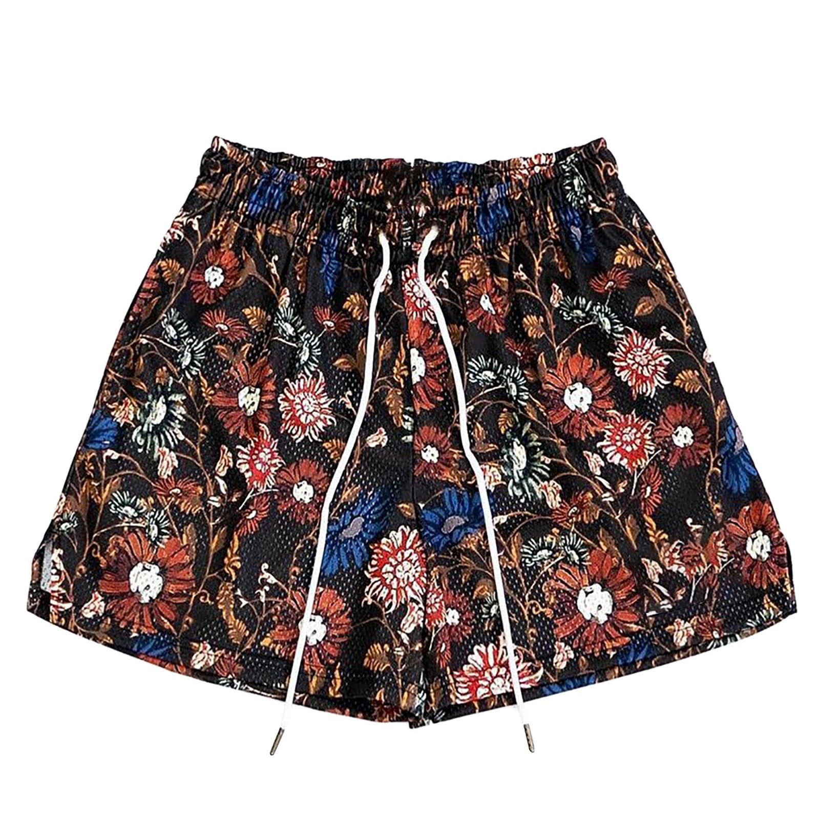 MECH-ENG Men's Graphic Print Shorts Boho Lightweight Athletic Running Workout Mesh Beach Summer Shorts