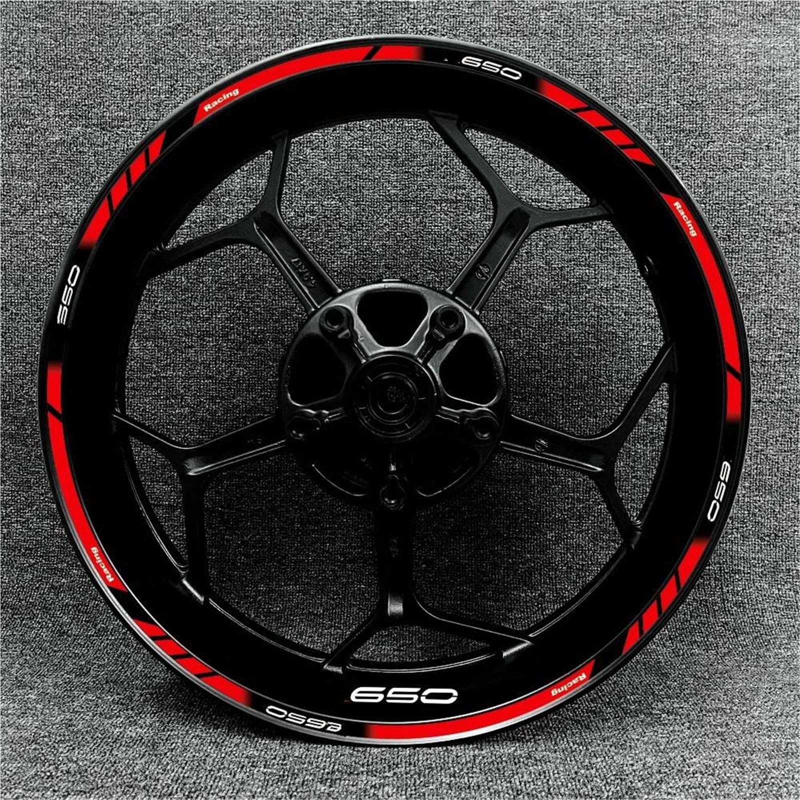Motorcycle Wheel Hub Decal Front and Rear Rim Reflective Sticker for Kawasaki for Z250 for Z300 for Z400 for Z650(Color28)