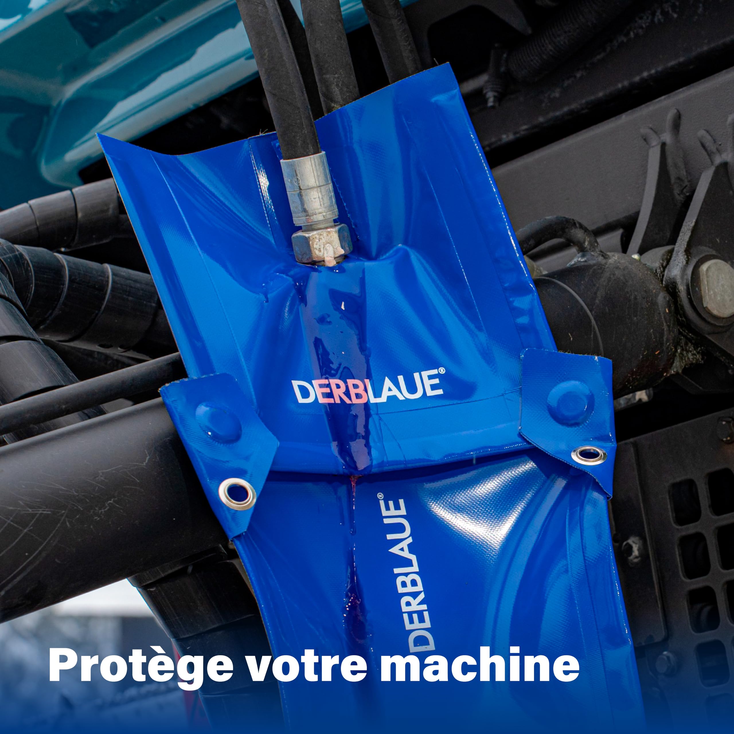 DERBLAUE® Rosace simple – Protection anti-éclaboussures et accessoire pratique pour un travail propre sur tous types de tuyaux – pour l'eau, l'hydraulique, le froid et la climatisation (22 mm)