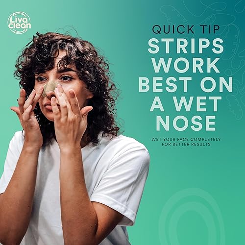 Miniatura 8 de LivaClean Tiras de poros con ácido salicílico, hamamelis y aloe vera, removedor de puntos negros para eliminación de puntos negros de los poros de