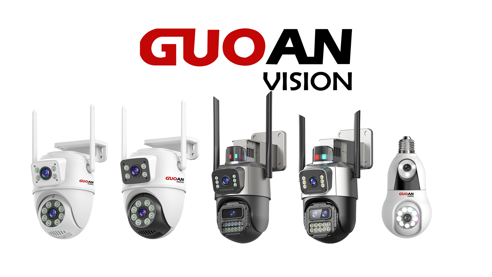 とんとん GUOANVISION Outdoor WiFi Surveillance Camera, 【6MP Link to Dual